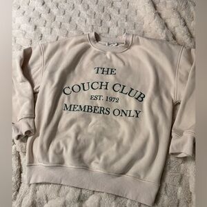 The Couch Club Beige Crew Neck Sweater